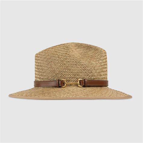 chapeau gucci paille|Chapeau de paille avec Mors .